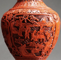 Chinese Cinnabar Vases